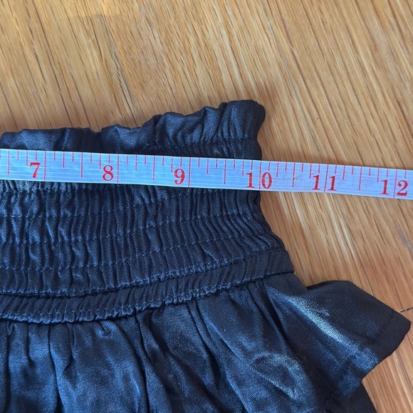 Hayden Girls Shimmery Ruffle Tiered Smocked Waist Skirt Skort Black Size Large - Picture 7 of 9